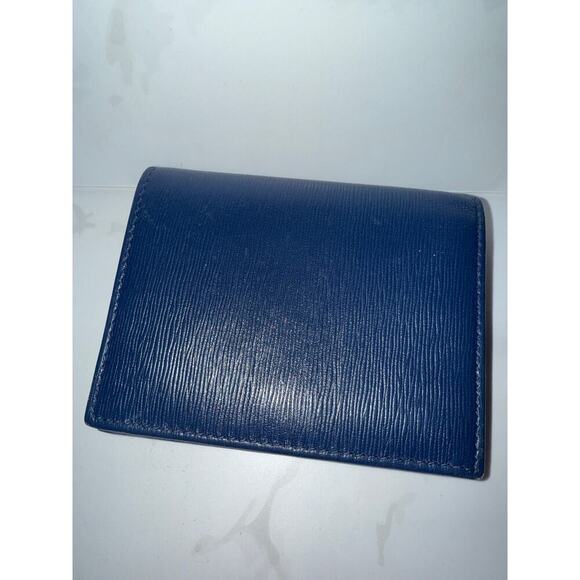 Prada Saffiano Leather Card Case Wallet - Navy Blue - Picture 5 of 8